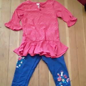 girls capri embroidered outfit